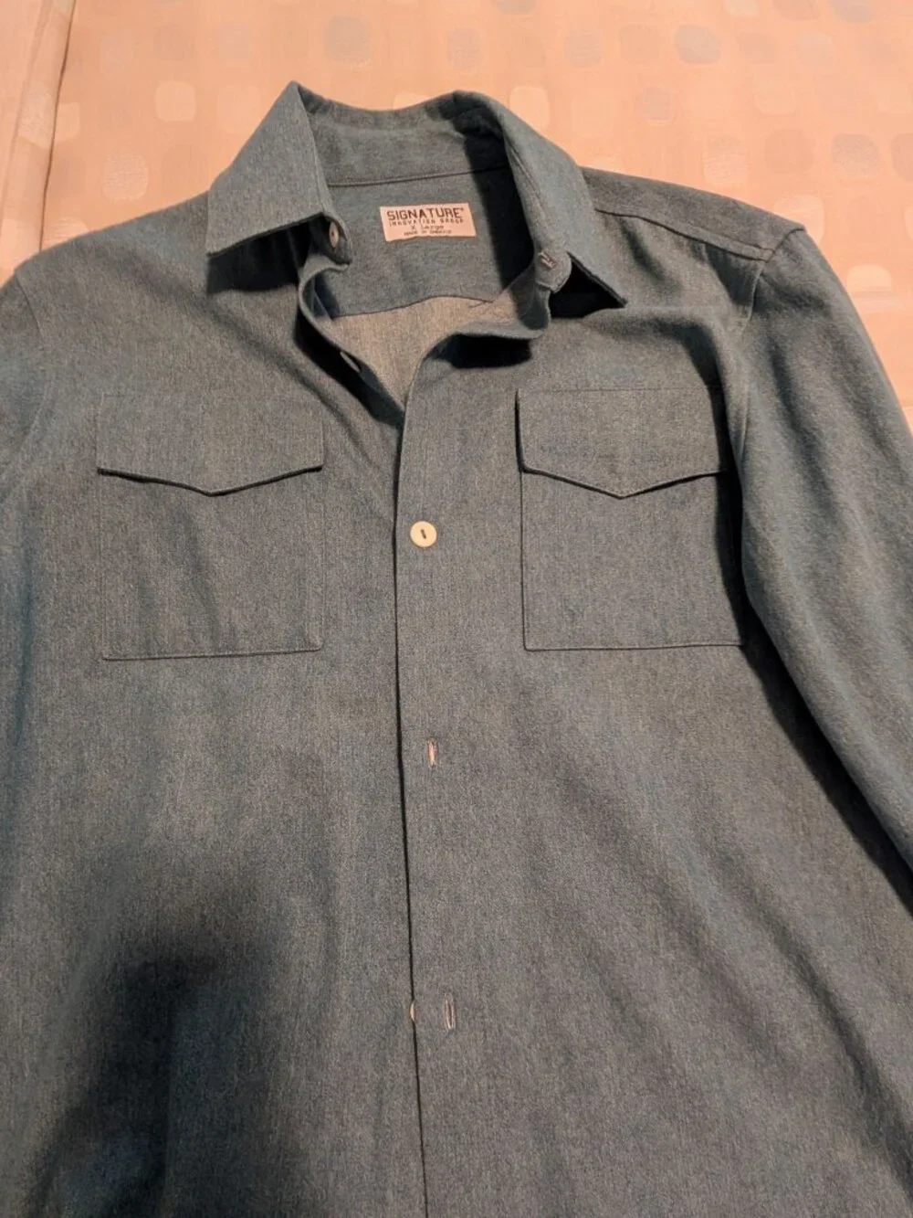 SIGNATURE INNOVATION GROUP. Men's heavy denim streetwear overshirt-SZ XL, X COND - Picture 3 of 8